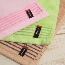 画像をギャラリービューアに読み込む, フェイスタオル グリーン ピンク ネイビー パープル 約34×80cm (綿100 無地)