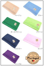 画像をギャラリービューアに読み込む, フェイスタオル グリーン ピンク ネイビー パープル 約34×80cm (綿100 無地)