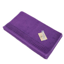 画像をギャラリービューアに読み込む, フェイスタオル グリーン ピンク ネイビー パープル 約34×80cm (綿100 無地)
