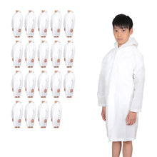 画像をギャラリービューアに読み込む, 雨合羽 20枚セット レインコート ポンチョ キッズ コート・ポンチョ 子供 雨合羽 カッパ 雨具 半透明 白 通学 遠足 レジャー 遊園地 防災 非常用