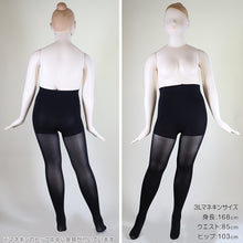 画像をギャラリービューアに読み込む, ゆったり タイツ 80デニール お腹パイル 3L-4L~5L-6L フリーフィット レディース 暖かい 防寒 あったか 日本製 大きいサイズ プラスサイズ ぽっちゃり