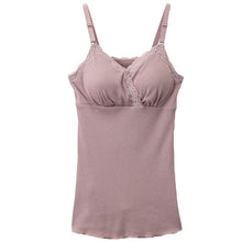 画像をギャラリービューアに読み込む, 授乳ブラ キャミソール マタニティ インナー カップ付き 産前 産後 カシュクール クロスオープン M~3L 下着 肌着 ローズマダム 授乳キャミ ブラキャミ 出産準備 カップ付きインナー (在庫限り)