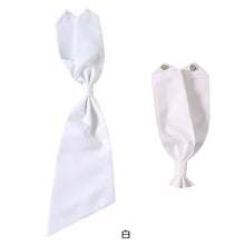 画像をギャラリービューアに読み込む, ティアラ セーラー服用ネクタイ(Tiara 白 エンジ)YK (取寄せ)