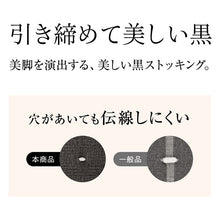 画像をギャラリービューアに読み込む, グンゼ サブリナ 黒ストッキング 足首着圧 13hpa M-L・L-LL (GUNZE SABRINA ブラック 黒 レディース 美脚 引き締め グラデーション)