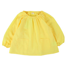 画像をギャラリービューアに読み込む, スモック 長袖 幼稚園 スモッグ 子供 撥水 キッズ 80~130cm 女の子 男の子 無地 80 90 100 110 120 130 お食事 エプロン 遊び着 保育園 子ども 入園準備