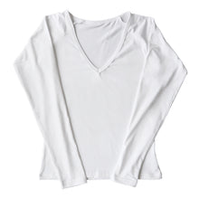 画像をギャラリービューアに読み込む, 女の子 セーラー服の下 あったかインナー 裏起毛 長袖 深めVネック S~BL 冬 薄手 スクール インナー 女子 制服の下 tシャツ ジュニア 中学生 高校生 キッズ 子供 下着 裏微起毛 防寒 ストレッチ ゆったり S M L BL (在庫限り)