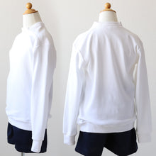 画像をギャラリービューアに読み込む, 長袖 体操服 大きいサイズ 男子 女子 ヨーク S~3L (V型体操服 体操着 ゆったり 白 小学生 小学校 女の子 男の子 速乾 子供 綿 長そで)