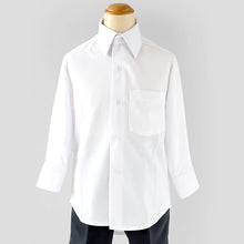 画像をギャラリービューアに読み込む, スクールシャツ 長袖 男子 ストレッチ カッターシャツ ノーアイロン 110cmA~180cmB ワイシャツ B体 中学生 小学生 高校生 透けない 透けにくい 制服 シャツ 学生服 Yシャツ ニット生地