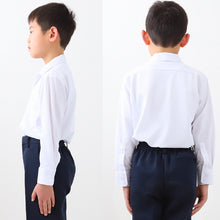 画像をギャラリービューアに読み込む, ストレッチ スクールシャツ 長袖 男子 開襟シャツ 110cmA~180cmB B体 学生服 ワイシャツ 中学生 高校生 男の子 制服 シャツ ノーアイロン Yシャツ