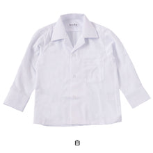 画像をギャラリービューアに読み込む, ストレッチ スクールシャツ 長袖 男子 開襟シャツ 110cmA~180cmB B体 学生服 ワイシャツ 中学生 高校生 男の子 制服 シャツ ノーアイロン Yシャツ