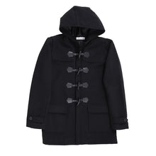画像をギャラリービューアに読み込む, 小学生 ダッフルコート 学生 スクールコート 女子 男子 120~160cm 軽い 制服 コート 子供 キッズ 中学生 アウター 防寒 暖かい 黒 紺 無地 シンプル 男の子 女の子 前ファスナー フード ゆったり 120 130 140 150 160 (送料無料)