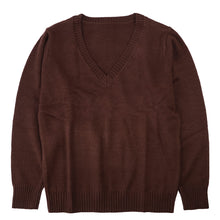 画像をギャラリービューアに読み込む, スクールセーター 女子 高校生 制服 ニット セーター 学生 Vネック S~3L 洗える 中学生 ウール 学校 無地 紺 ベージュ 大きいサイズ 冬 秋 レディース スクール 女子高生 長袖 M L LL 3L (在庫限り)