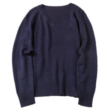画像をギャラリービューアに読み込む, スクールセーター 女子 高校生 制服 ニット セーター 学生 Vネック S~3L 洗える 中学生 ウール 学校 無地 黒 紺 ベージュ 大きいサイズ 冬 秋 レディース スクール 女子高生 長袖 M L LL 3L