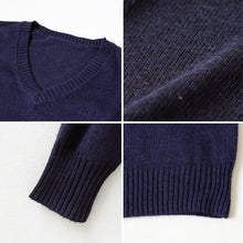 画像をギャラリービューアに読み込む, オフィス vネック ニット 洗える レディース セーター スーツ 無地 シンプル S M L LL 3L Vネック V首 ウール 長袖 秋冬 洗濯機 仕事 制服 ビジネス ブレザー シンプル 黒 紺 グレー 白 大きいサイズ 30代 40代 防寒 秋 冬 暖かい