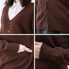 画像をギャラリービューアに読み込む, スクールカーディガン 女子 高校生 ウール 暖かい 洗える S~3L ゆったり 制服 冬 ニット 洗える スクール カーディガン 学生 グレー ベージュ 中学生 小学生 大きいサイズ S M L LL 3L (在庫限り)