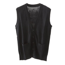 画像をギャラリービューアに読み込む, スクールベスト 男子 前あき Vネック ニット ベスト S~3L 前開き 洗える 秋冬 ニットベスト ウール スクール 制服 シンプル 無地 グレー 黒 大きいサイズ ジレ チョッキ S M L LL 3L
