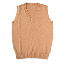 画像をギャラリービューアに読み込む, スクールベスト 女子 制服 ベスト ニット コットン 綿100% vネック 薄手 SS~3L 高校生 中学生 学生 レディース 洗える シンプル 無地 白 キャメル チョッキ オールシーズン 大きいサイズ SS S M L LL 3L
