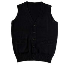 画像をギャラリービューアに読み込む, スクールベスト 女子 綿100% 制服 ニットベスト 前開き ベスト ニット S~3L 高校生 中学生 学生 レディース ポケット 洗える シンプル 無地 ホワイト オールシーズン 大きいサイズ チョッキ S M L LL 3L 前あき