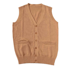画像をギャラリービューアに読み込む, スクールベスト 女子 綿100% 制服 ニットベスト 前開き ベスト ニット S~3L 高校生 中学生 学生 レディース ポケット 洗える シンプル 無地 ホワイト オールシーズン 大きいサイズ チョッキ S M L LL 3L 前あき