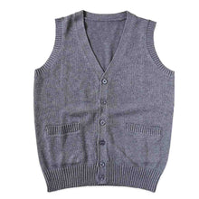 画像をギャラリービューアに読み込む, スクールベスト 女子 綿100% 制服 ニットベスト 前開き ベスト ニット S~3L 高校生 中学生 学生 レディース ポケット 洗える シンプル 無地 ホワイト オールシーズン 大きいサイズ チョッキ S M L LL 3L 前あき