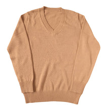 画像をギャラリービューアに読み込む, スクールセーター 女子 綿100% 制服 ニット コットン 薄手 無地 vネック S~3L スクール セーター 学生 レディース 春 秋 綿 中学生 高校生 S M L LL 3L 大きいサイズ 白 紺 黒 グレー ベージュ 洗える シンプル