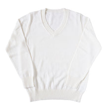 画像をギャラリービューアに読み込む, スクールセーター 女子 綿100% 制服 ニット コットン 薄手 無地 vネック S~3L スクール セーター 学生 レディース 春 秋 綿 中学生 高校生 S M L LL 3L 大きいサイズ 白 紺 黒 グレー ベージュ 洗える シンプル