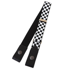 画像をギャラリービューアに読み込む, 子供 キッズ ベルト ループベルト 男子 女子 女の子 男の子 ウエスト:45~65cm ゴムベルト 子ども 小学生 制服 黒 紺 学校 スクール シンプル 柄 市松 水玉 迷彩