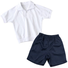 画像をギャラリービューアに読み込む, 体操服 上下セット 半袖 クォーターパンツ 体操着 小学生 小学校 2点セット 110~160cm 上下 セット 男子 女子 半そで 半ズボン 短パン スクール 体育 衣替え 子供 子ども キッズ (送料無料)