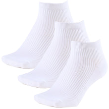 画像をギャラリービューアに読み込む, スクールソックス 無地 スニーカー丈 (大きいサイズ) 3足セット 26-28cm・28-30cm (白 黒 学生 スニーカーソックス 通学 ソックス 学校 子供 メンズ スクログ)