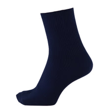 画像をギャラリービューアに読み込む, スクールソックス 紺 ショート丈 ソックス 女子 男子 14-16cm~24-26cm (靴下 学校 黒 白 ショートソックス キッズ ジュニア 無地 子供 小学生 中学生 通学)