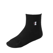 画像をギャラリービューアに読み込む, スクールソックス ワンポイント 女子 男子 ショート丈 靴下 14-16cm~18-20cm (白 紺 黒 通園 通学 ソックス 小学生 学校 子供 キッズ 両面刺繍 スクログ)