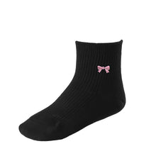 画像をギャラリービューアに読み込む, スクールソックス ワンポイント 女子 男子 ショート丈 靴下 14-16cm~18-20cm (白 紺 黒 通園 通学 ソックス 小学生 学校 子供 キッズ 両面刺繍 スクログ)