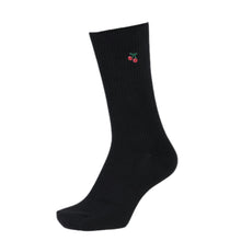 画像をギャラリービューアに読み込む, スクールソックス ワンポイント 女子 男子 クルー丈 靴下 14-16cm~18-20cm (白 紺 黒 通園 通学 ソックス 小学生 学校 子供 キッズ 両面刺繍 スクログ)