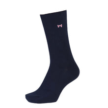 画像をギャラリービューアに読み込む, スクールソックス ワンポイント 女子 男子 クルー丈 靴下 14-16cm~18-20cm (白 紺 黒 通園 通学 ソックス 小学生 学校 子供 キッズ 両面刺繍 スクログ)