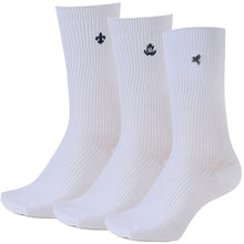 画像をギャラリービューアに読み込む, 靴下 ワンポイント 学校 クルー丈 スクールソックス 女子 3足セット 白 紺 黒 制服 通学 20-22cm~24-26cm 中学生 高校生 刺繍 レディース 学生 小学校 中学校 まとめ買い