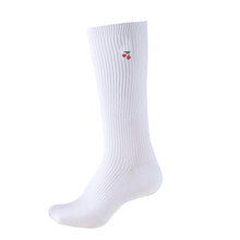 画像をギャラリービューアに読み込む, スクールソックス ワンポイント 女子 男子 スリークォーター丈 靴下 14-16cm~18-20cm (白 紺 黒 通園 通学 ソックス 小学生 学校 子供 キッズ 両面刺繍 スクログ)