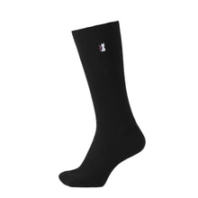 画像をギャラリービューアに読み込む, スクールソックス ワンポイント 女子 男子 スリークォーター丈 靴下 14-16cm~18-20cm (白 紺 黒 通園 通学 ソックス 小学生 学校 子供 キッズ 両面刺繍 スクログ)