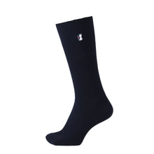 画像をギャラリービューアに読み込む, スクールソックス ワンポイント 女子 男子 スリークォーター丈 靴下 14-16cm~18-20cm (白 紺 黒 通園 通学 ソックス 小学生 学校 子供 キッズ 両面刺繍 スクログ)
