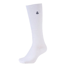 画像をギャラリービューアに読み込む, スクールソックス ワンポイント ハイソックス 女子 男子 靴下 20-22cm~24-26cm (白 紺 黒 学生 通学 ソックス 高校生 中学生 両面刺繍 スクログ)