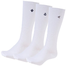 画像をギャラリービューアに読み込む, スクールソックス ワンポイント ハイソックス 3足セット 20-22cm~24-26cm (白 紺 黒 学生 通学 ソックス 高校生 中学生 両面刺繍 スクログ)