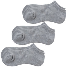 画像をギャラリービューアに読み込む, スクールソックス 厚手 白 無地 スニーカー丈 くるぶし 底パイル クッション性 靴下 学生 子供 (大きいサイズ) 3足セット 26-28cm・28-30cm 黒 グレー スニーカーソックス 中学生 高校生 通学 ソックス 学校 入学 まとめ買い スクログ