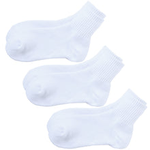 画像をギャラリービューアに読み込む, スクールソックス 厚手 無地 ショート丈 靴下 学生 子供 3足セット 14-16cm~24-26cm 白 黒 グレー ショートソックス 小学生 中学生 スポーツ 体育 丈夫 破れにくい ソックス 学校 まとめ買い