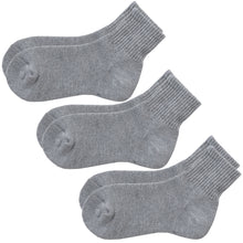 画像をギャラリービューアに読み込む, スクールソックス 厚手 無地 ショート丈 (大きいサイズ) 3足セット 26-28cm・28-30cm スクールソックス 白 黒 グレー 学生 中学生 高校生 男の子 通学 リブソックス 抗菌防臭 スクログ まとめ買い