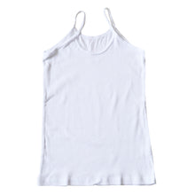 画像をギャラリービューアに読み込む, 綿100% キャミソール 子供 肌着 女の子 100cm~160cm (子ども キッズ インナー 小学生 スクール 白 女児 無地 コットン)