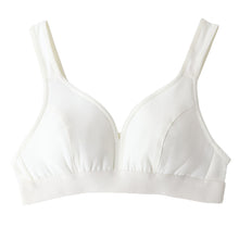 画像をギャラリービューアに読み込む, ジュニアブラ 小学生 中学生 綿 ノンワイヤー ブラジャー ジュニア ファーストブラ SS~LL 高校生 女の子 コットン 子供 下着 スクールインナー ブラトップ シンプル 無地 白 ピンク SS S M L LL