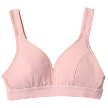 画像をギャラリービューアに読み込む, ジュニアブラ 小学生 中学生 綿 ノンワイヤー ブラジャー ジュニア ファーストブラ SS~LL 高校生 女の子 コットン 子供 下着 スクールインナー ブラトップ シンプル 無地 白 ピンク SS S M L LL