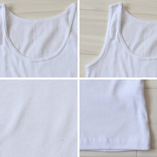 画像をギャラリービューアに読み込む, 綿100% 胸二重 タンクトップ 子供 肌着 女の子 130~165cm (ジュニア 肌着 子ども キッズ インナー 小学生 スクール 女児 白 無地 コットン)