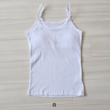 画像をギャラリービューアに読み込む, カップ付き キャミソール 子供 綿100% 肌着 130~165cm 女の子 下着 インナー キッズ ジュニア 白 無地 女児 コットン 小学生 スクール