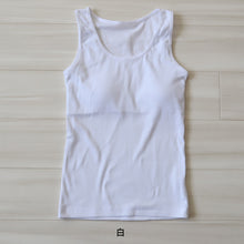 画像をギャラリービューアに読み込む, 綿100% カップ付き タンクトップ ジュニア 肌着 女の子 130~165cm (子供 肌着 子ども キッズ インナー 小学生 スクール 女児 白 無地 コットン)