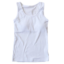 画像をギャラリービューアに読み込む, 綿100% カップ付き タンクトップ ジュニア 肌着 女の子 130~165cm (子供 肌着 子ども キッズ インナー 小学生 スクール 女児 白 無地 コットン)